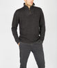 Mens knitted half zip pullover Charcoal
