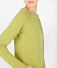 Womens knitted Killiney button cardigan Apple Green