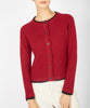 Womens knitted Killiney button cardigan Venetian Red