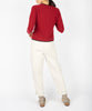 Womens knitted Killiney button cardigan Venetian Red