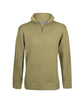 Mens knitted half zip pullover Mossy Green