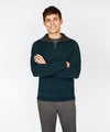 Mens knitted half zip pullover Pine Green