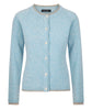 Womens knitted Killiney button cardigan Pale Blue