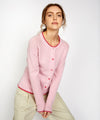 Womens knitted Killiney button cardigan Pastel Pink