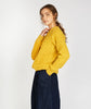 Blasket Honeycomb Stitch Womens Aran Sweater Sunflower
