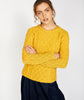 Lambay Lattice Cable Aran Sweater Sunflower
