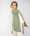 Merino Aran Scarf Sage Marl