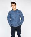 Carraig Luxe Aran Sweater Blue Ocean