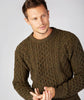 Carraig Luxe Aran Sweater Loden