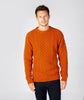 Carraig Luxe Aran Sweater Terracotta