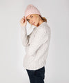 Luxe Aran Hat Pink Mist