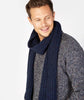 Luxe Ribbed Scarf Rich Navy