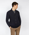 Woodford Aran Cardigan Navy