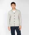 Woodford Aran Cardigan Silver Marl