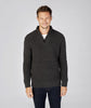 Reefer Ribbed Zip Neck Sweater Graphite