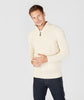 Reefer Ribbed Zip Neck Sweater Natural