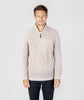 Reefer Ribbed Zip Neck Sweater Silver Marl