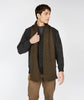 Ribbed Merino Scarf Forest Marl