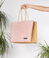 Wool Cashmere Panel Bag Pink Mist