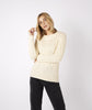 Spindle Aran Cable Neck Sweater Natural
