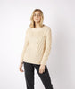 Spindle Aran Cable Neck Sweater Oatmeal Marl