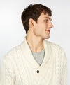 Dair Aran Shawl Collar Sweater Natural