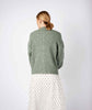 Thistle' Cable Knit Sleeves Cardigan Apple