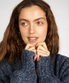 Thistle Cable Knit Sleeves Cardigan Dark Denim