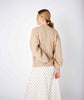 Thistle' Cable Knit Sleeves Cardigan Seashell