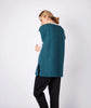 Fennel' Oversized Aran Sweater Vest Aquamarine