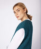 Fennel' Oversized Aran Sweater Vest Aquamarine