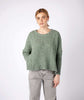 Sorrell' Cropped Aran Sweater Apple