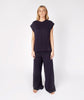 Round Neck Jersey Vest Midnight Blue