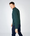 Mens Knitted zipped cardigan Evergreen