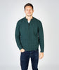 Mens Knitted zipped cardigan Evergreen