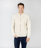 Mens Knitted zipped cardigan Natural