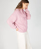 'Aster' Shawl Collar Oversized Sweater Pale Pink
