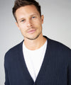 Pinstripe Cardigan Navy Sail