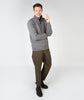 Diamond Troyer Sweater Grey Frost