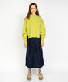 Wilde Slouchy Funnel Neck Sweater Chartreuse