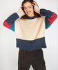 Damson Contrast Crew Neck Sweater Opal