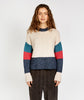 Damson Contrast Crew Neck Sweater Opal